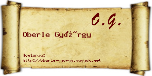 Oberle György névjegykártya