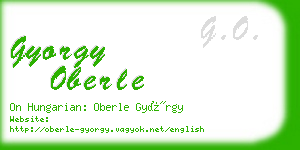 gyorgy oberle business card